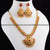 Traditional Ruby Green One Gram Micro Gold Plated Necklace Jewellery Set