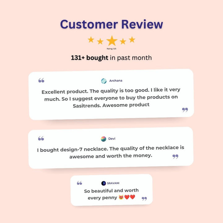 Guaranteed Micro gold plated AD stone necklace customer review image - Sasitrends