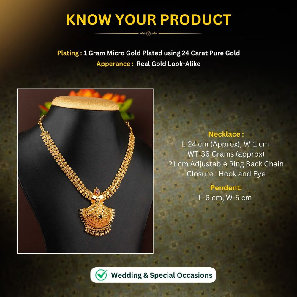 Micro Gold Plated Necklace Measurement Image - Sasitrends