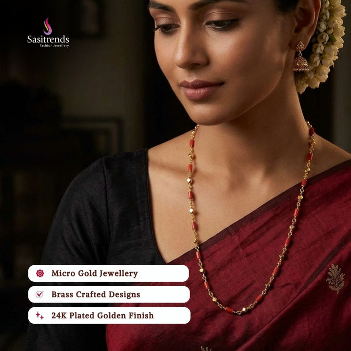 Guaranteed Micro gold plated necklace  model image - Sasitrends