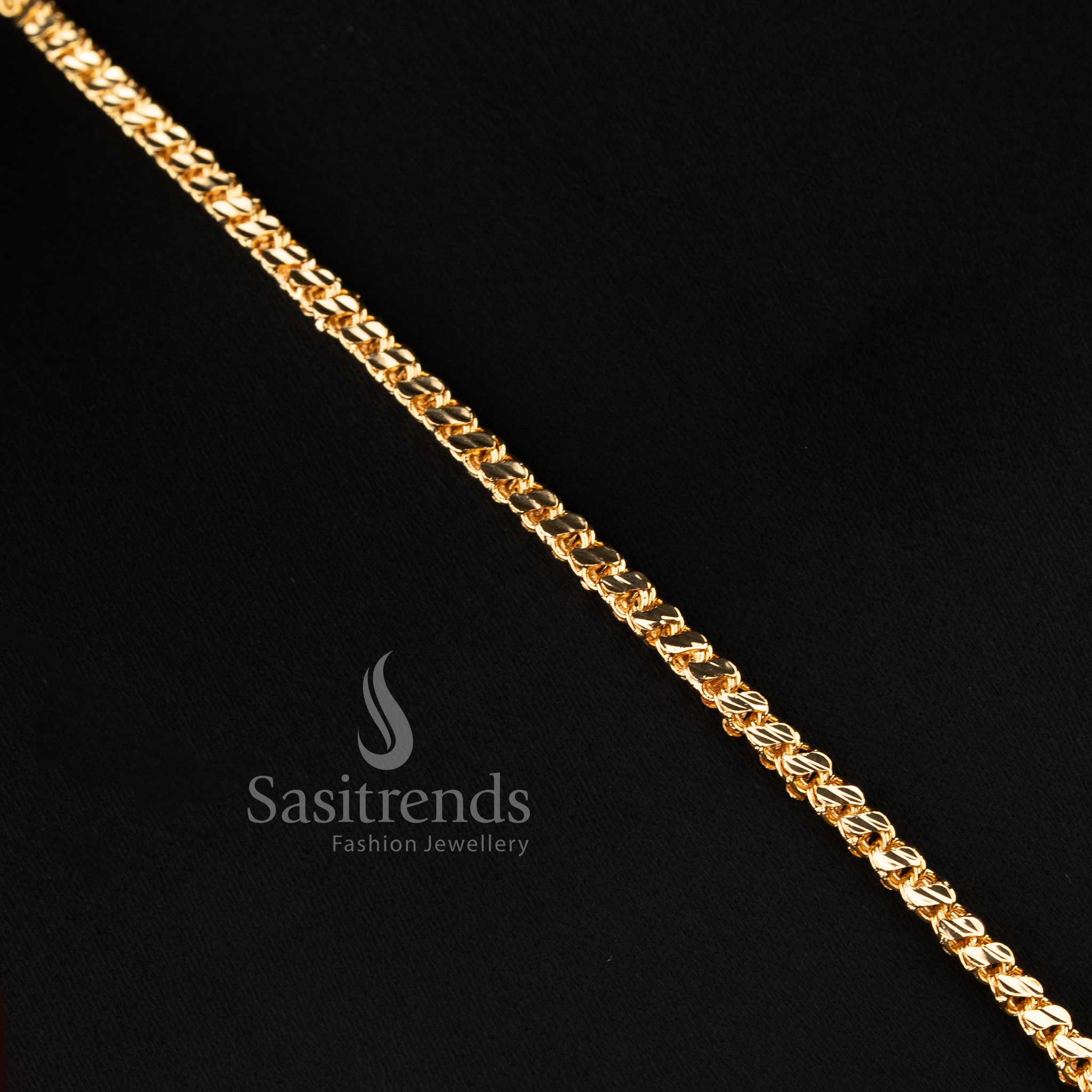 Stylish micro gold plated wedding jewellery haram with brilliant white and pink stone accents.