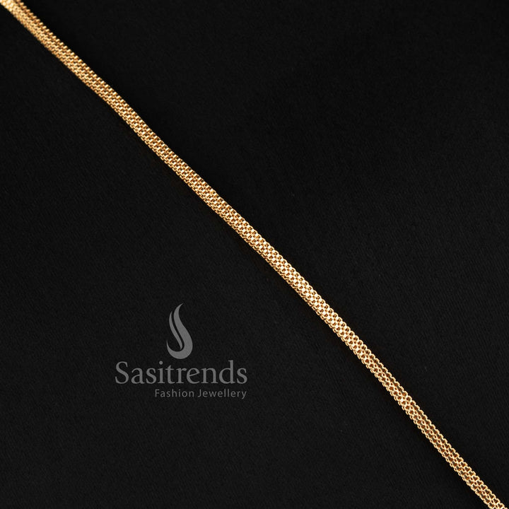 Guaranteed 24 carat look gold plated traditional long pendant necklace ensemble for grand silk sarees.