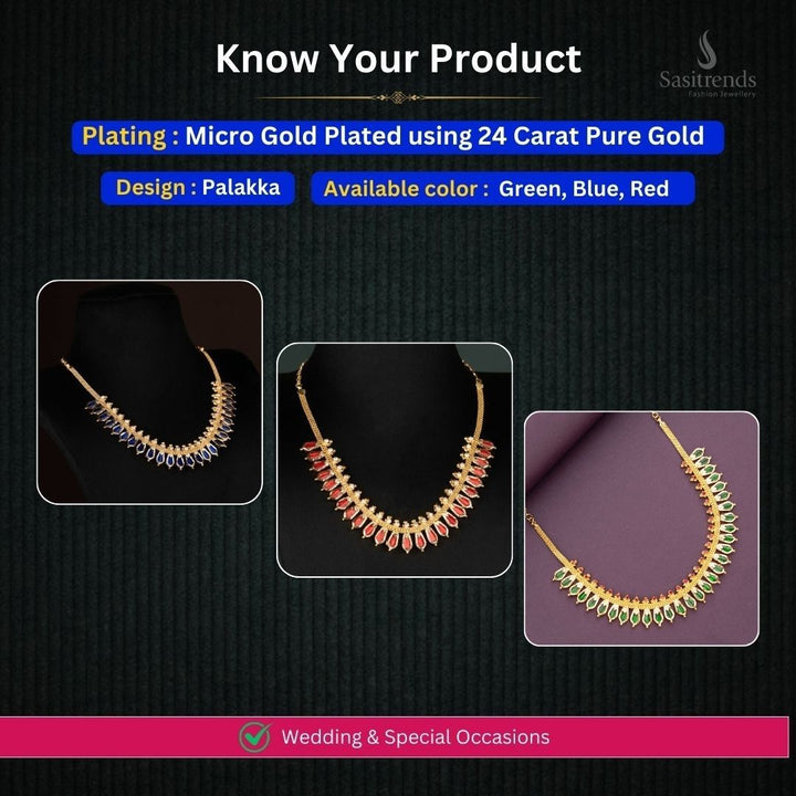 Micro Gold plated necklace Measurement Image - Sasitrends