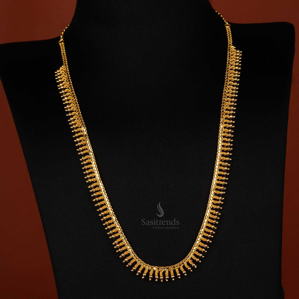 Elegant Micro Gold Plated Small Net Ball Long Necklace Sasitrends