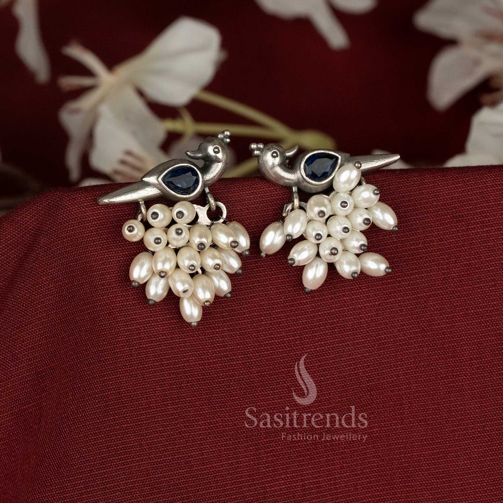 Chic Parrot Motif Oxidised Earrings for Casual and Ethnic Wear – sasitrends