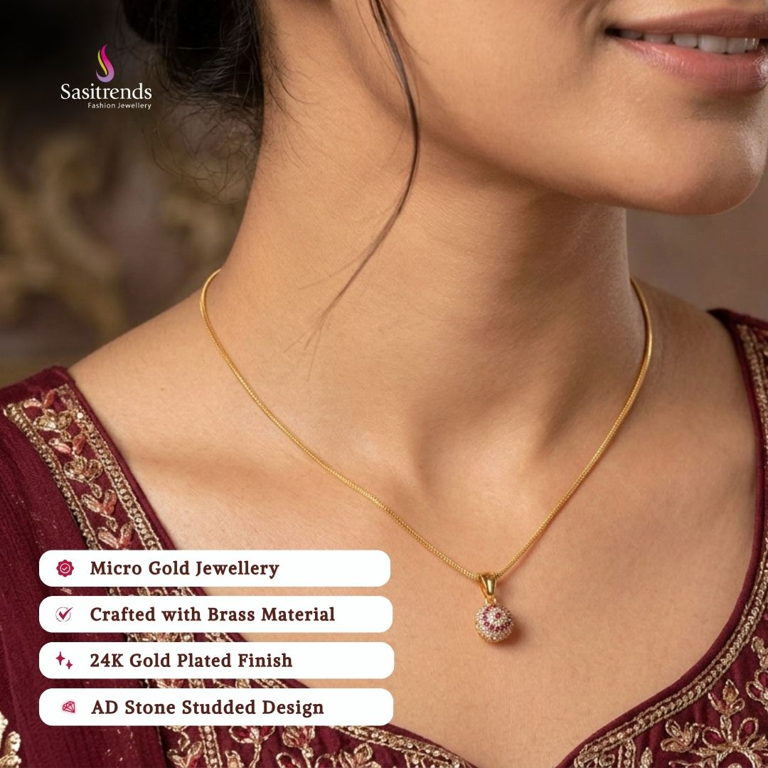 Micro gold plated chain necklace - Sasitrends