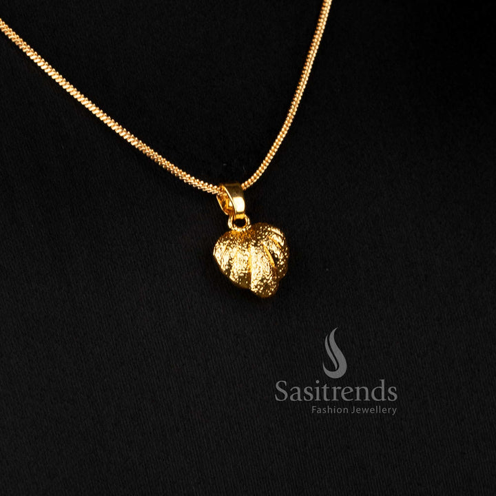 Amazing One Gram Micro Gold Plated Heart Chain For Daily Wear - Sasitrends