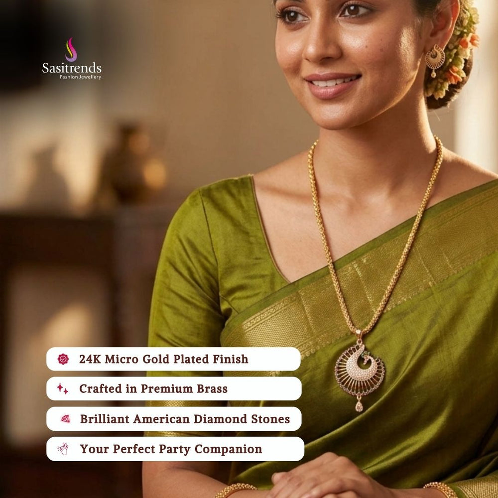 Micro gold plated necklace model image - Sasitrends