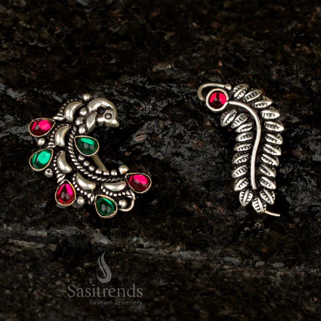 Trendy Elegance Oxidised German Silver Nose Pin Sasitrends Online Shopping 