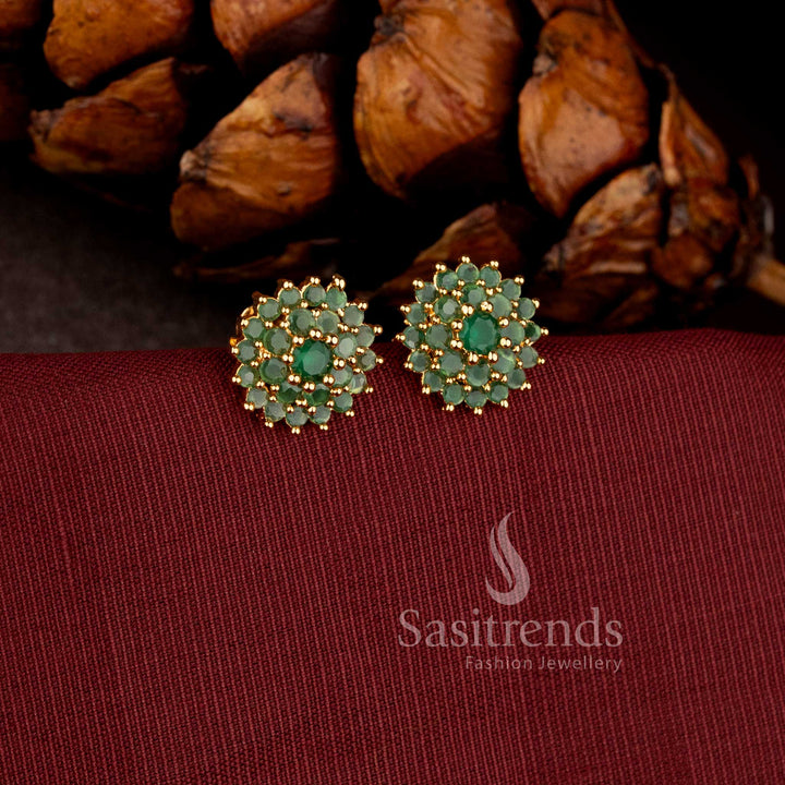 stunning full ad stone cluster studs guaranteed to look like real gold sasitrends