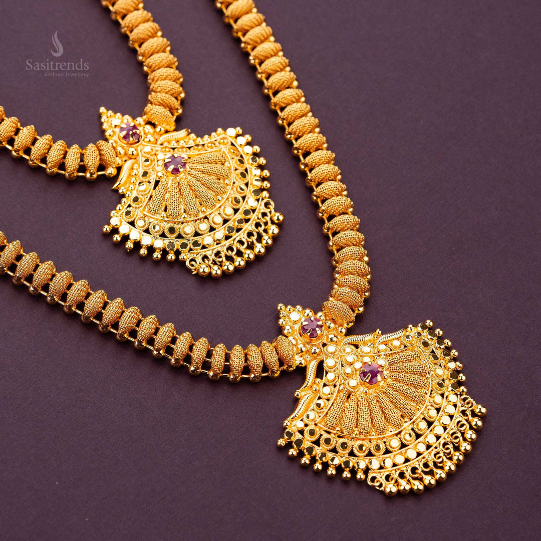 Necklace Haram Set Marriage Gold Haram Designs In 40 Grams 30 Gram