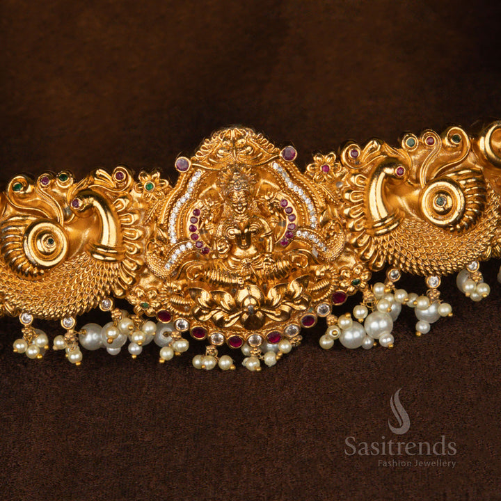 Traditional South Indian Lakshmi Waist Belt with Elephant Motifs - Sasitrends