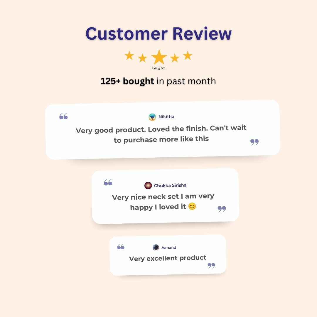 Guaranteed Micro gold plated AD stone necklace set customer review image - Sasitrends