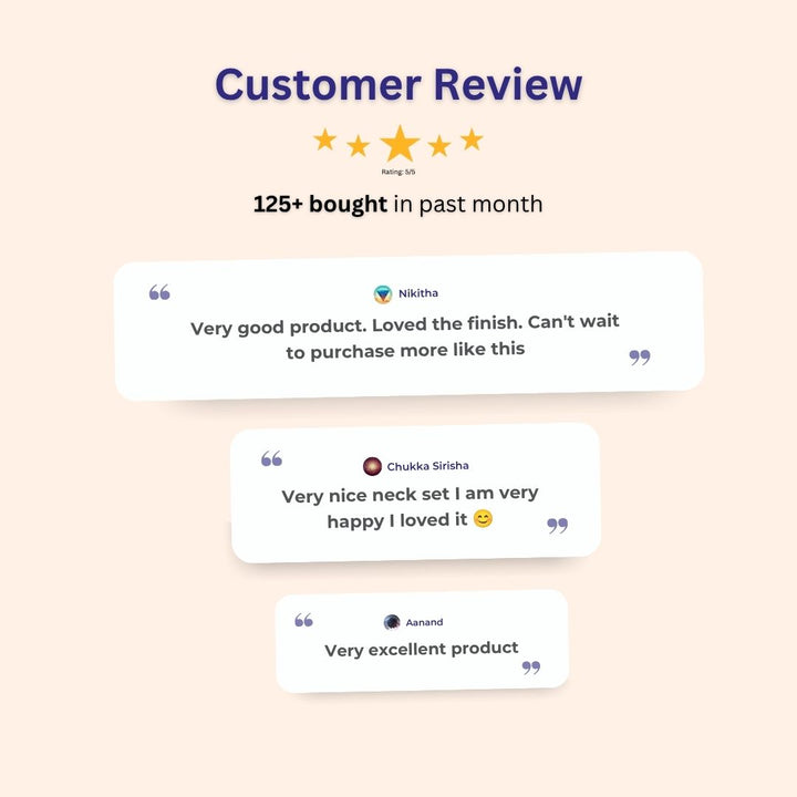 Guaranteed Micro gold plated AD stone necklace set customer review image - Sasitrends