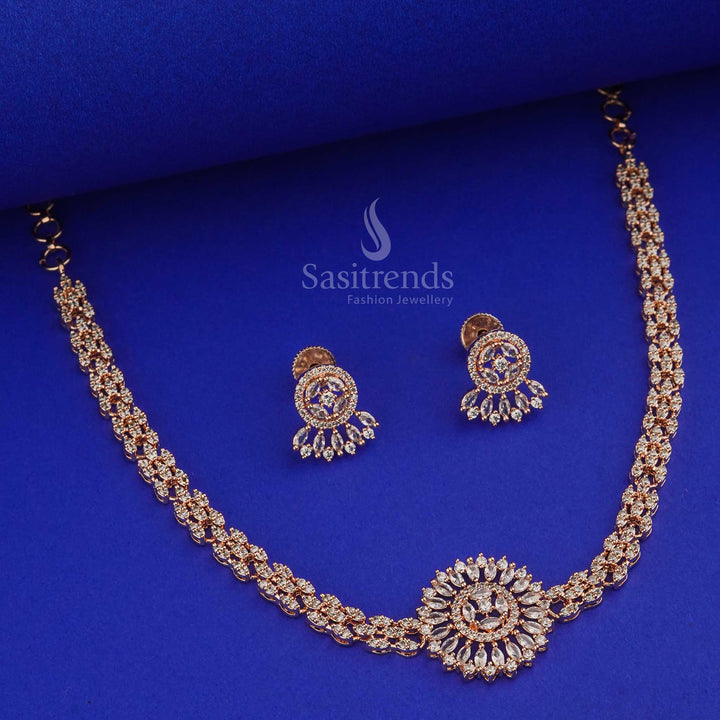 Amercian Diamond Necklace set - Sasitrends