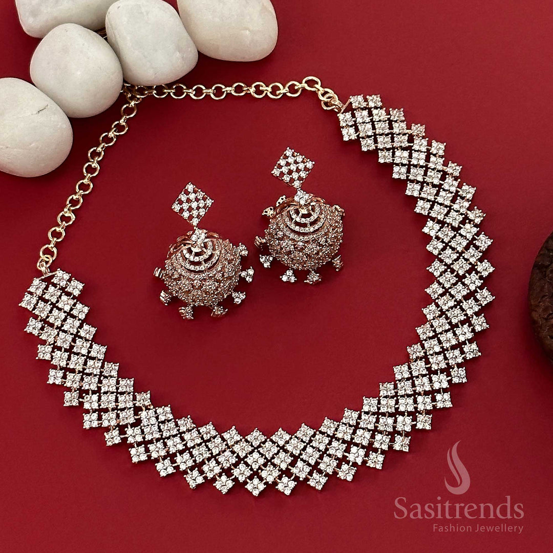 Trendy American Diamond Necklace Set - Sasitrends 