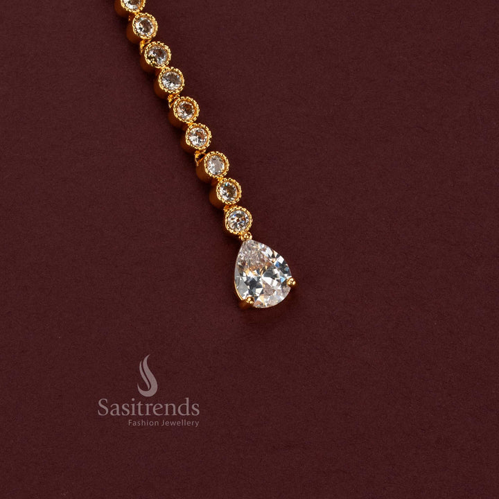 Traditional Gold Plated AD Stone Hair Jewellery for Weddings, Engagements and Fe