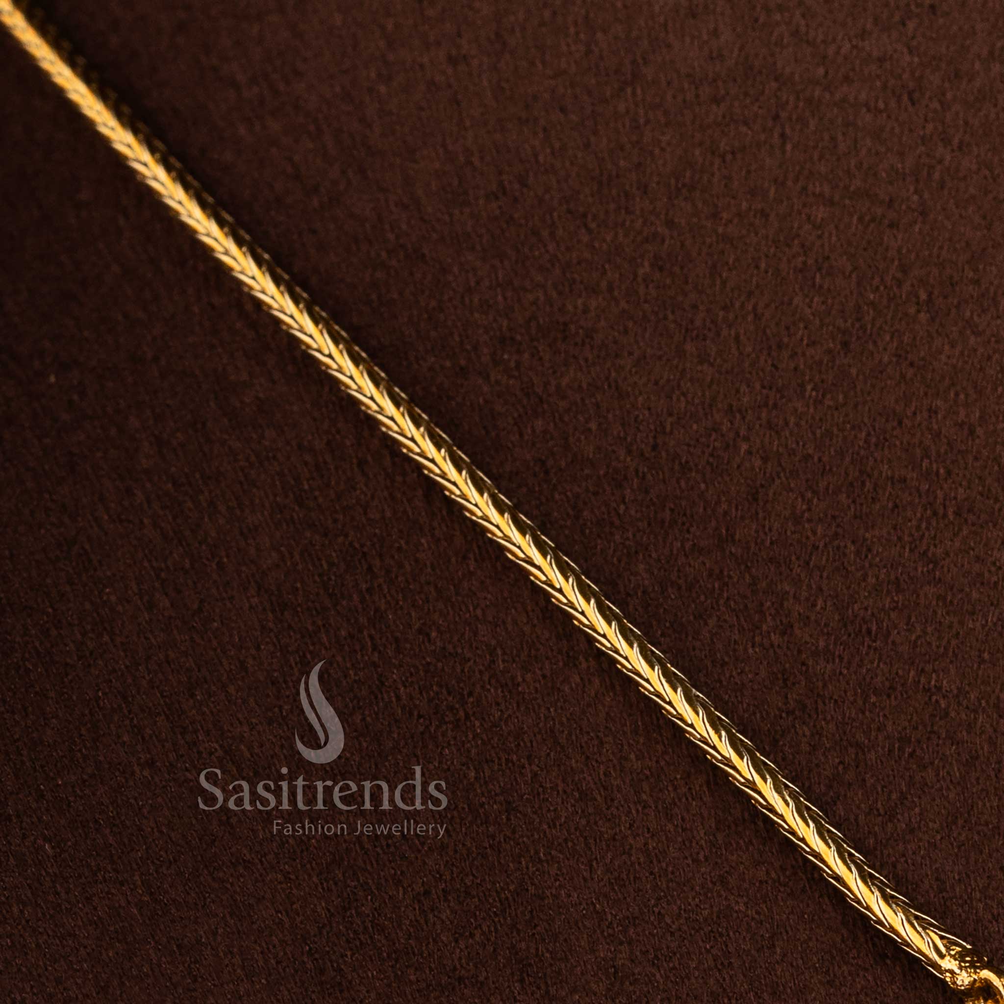 Bridal matte gold peacock necklace jewellery set with intricate design and sparkling stones