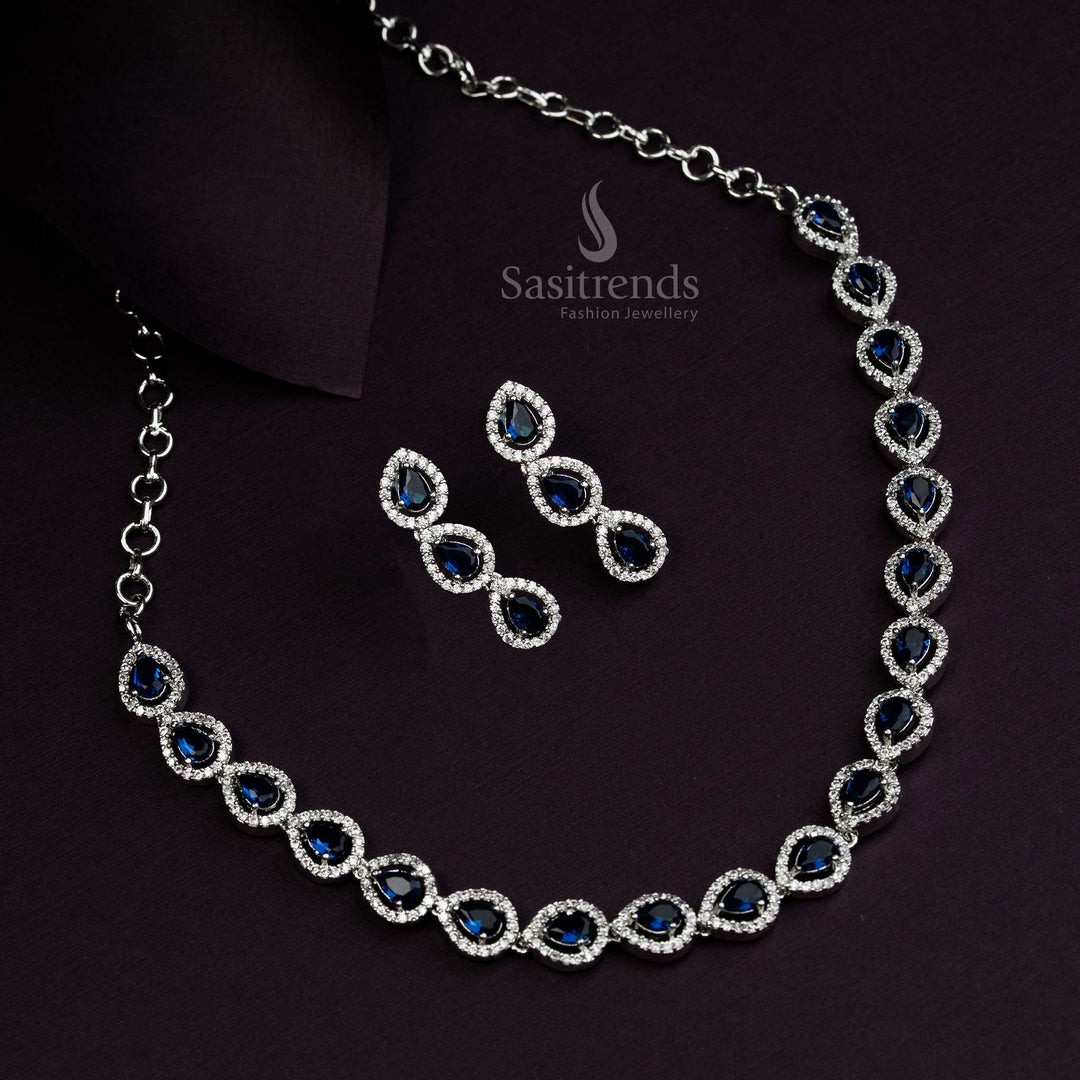 Jewellery Jewelry 88 Diamond Jewellery American Diamond Jewellery Set – Micro Gold Plated Sasitrends Mint