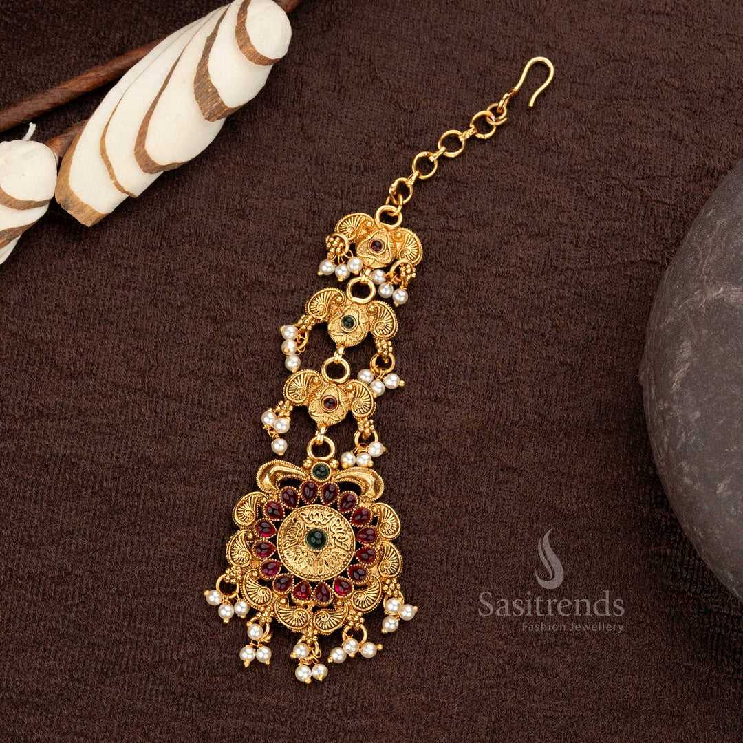 Gold Maang Maang Tikka Shopping Buy Gold Finish Kundan Polki Maang