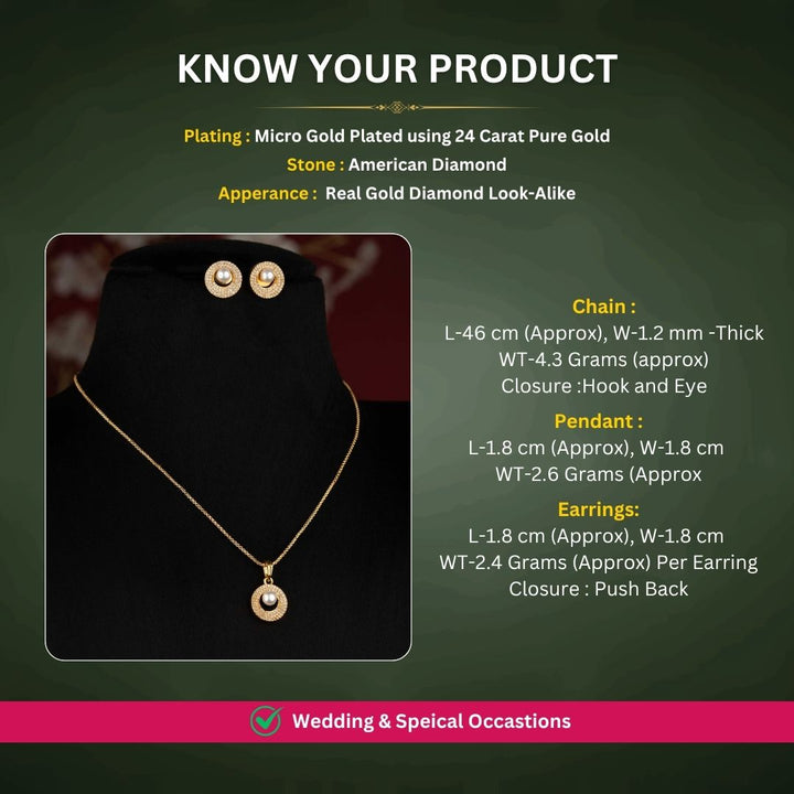 Antique gold plated necklace set measurement image - Sasitrends