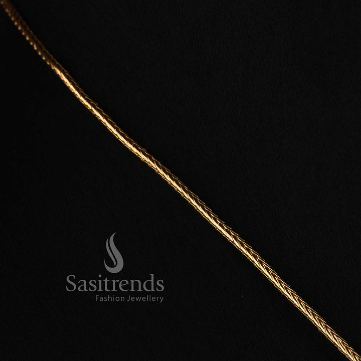 Micro Gold Plated Rectangular Grid AD Pendant Necklace with Matching Stud Earrings - Sasitrends