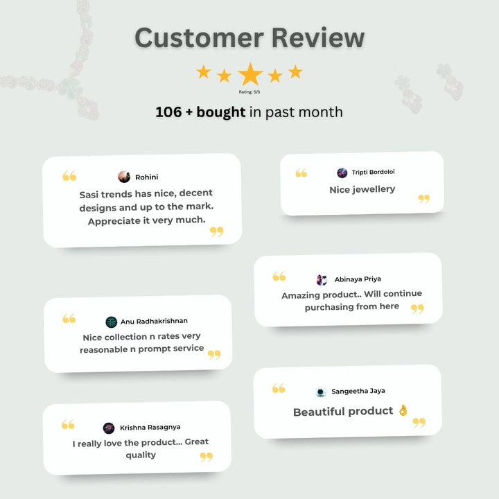 Micro gold plated Customer review image - Sasitrends