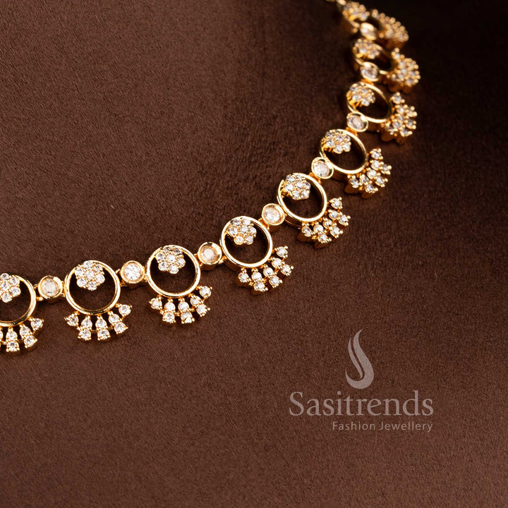 Attractive Flower Pendant Necklace Set - Perfect for Traditional Occasions - Sasitrends
