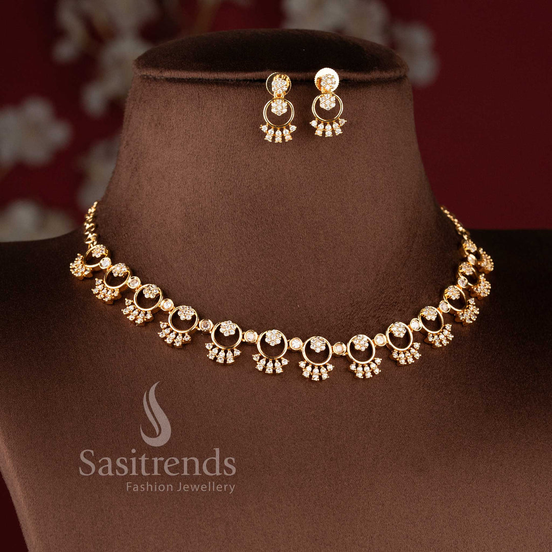 Attractive Flower Pendant Necklace Set - Perfect for Traditional Occasions - Sasitrends
