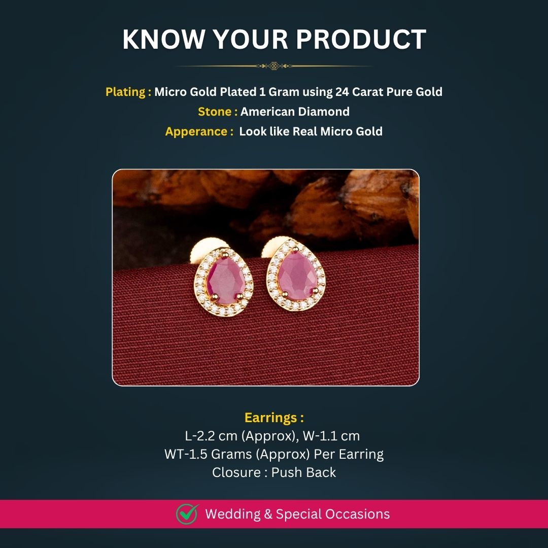 Oxidised earrings measurement image - Sasitrends