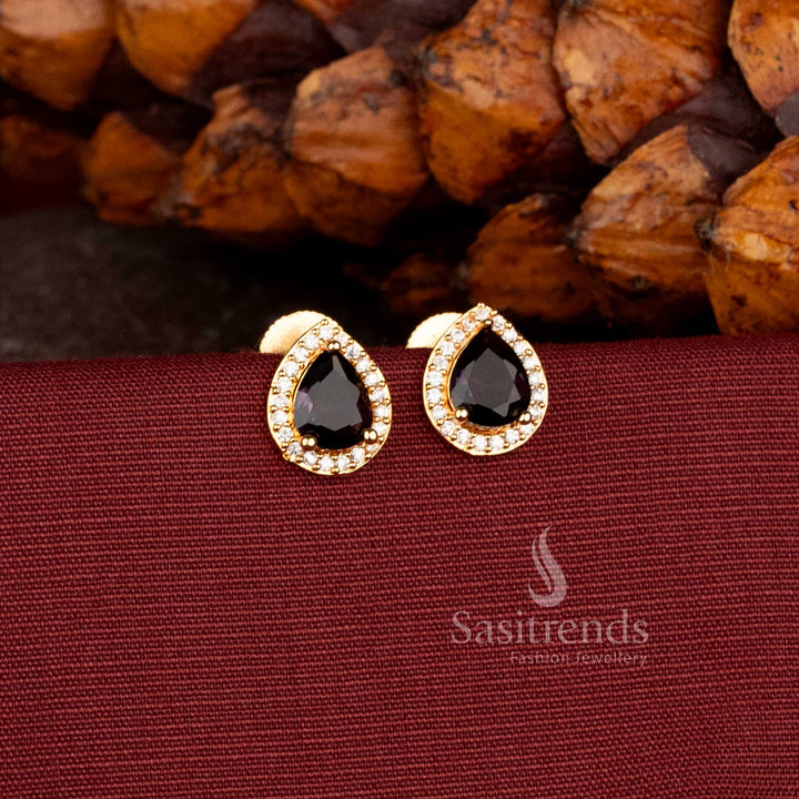 Elegant Oval Shaped AD Stone Stud Earrings for Traditional and Contemporary Outfits Sasitrends