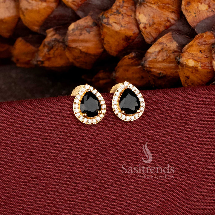 Elegant Oval Shaped AD Stone Stud Earrings for Traditional and Contemporary Outfits Sasitrends