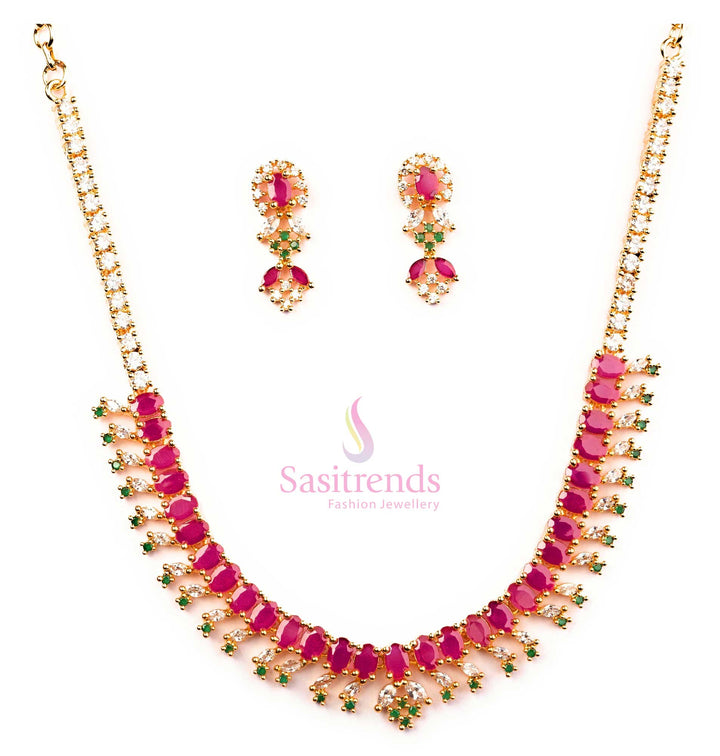 Vibrant gold plated multi-color jewellery set, designed with bridal luxury, handcrafted artistry, and festive ethnic charm - Sasitrends