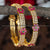 Traditional Wedding Wear AD Micro Gold Plated Bangles