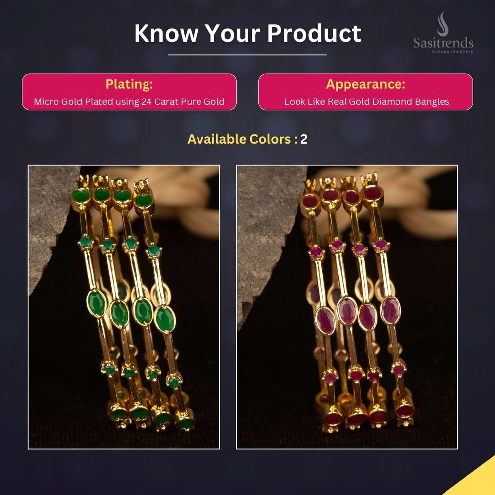 Micro Gold Plated Bangles Measurement Image - Sasitrends