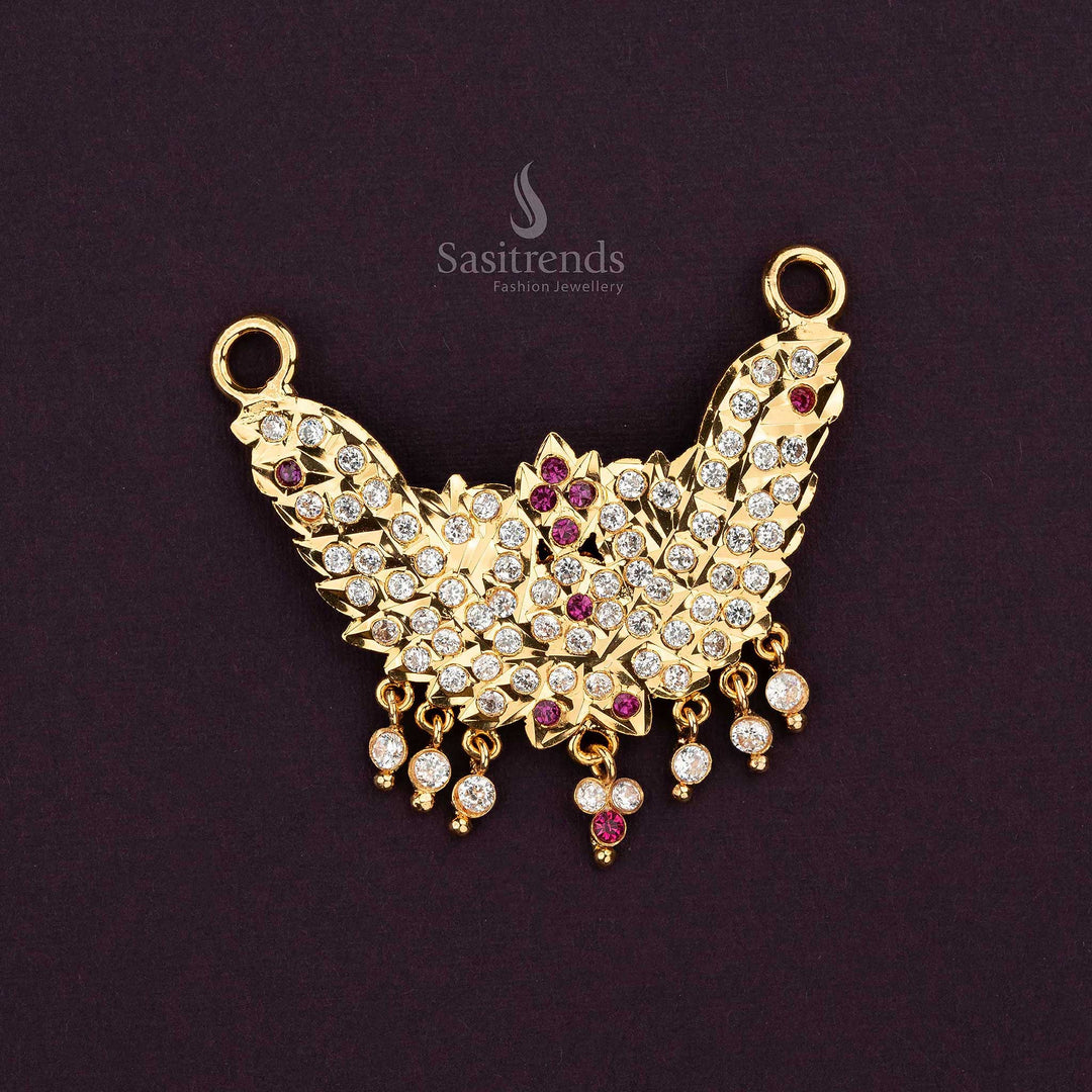 Traditional Festive Wear Impon Addigai Pendant – Look Like Real Gold with AD Stone Embellishments - Sasitrends