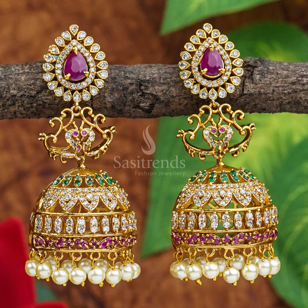 Latest Collections For Bridal Jhumka Earrings - Stunning Multi Shades - Sasitrends