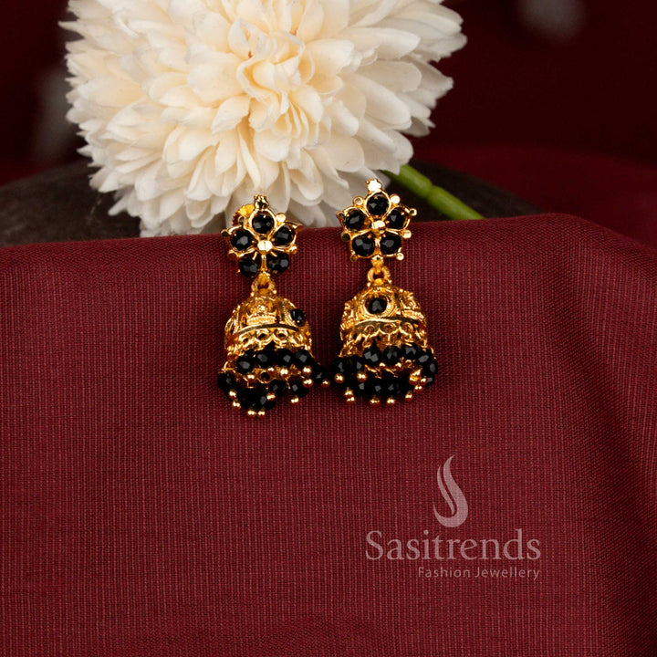 South Indian Style Filigree Jhumka Earrings for Weddings and Festive Occasions - Sasitrends