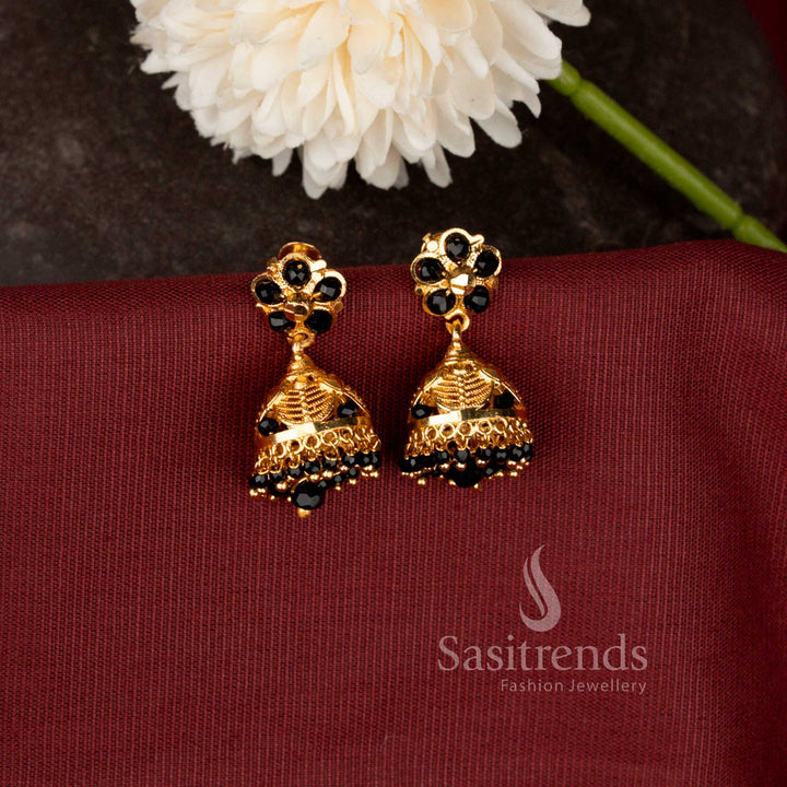 South Indian Style Filigree Jhumka Earrings for Weddings and Festive Occasions - Sasitrends