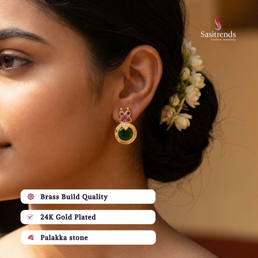 Guaranteed kerala style Micro gold plated AD stone palakka bangles - Sasitrends