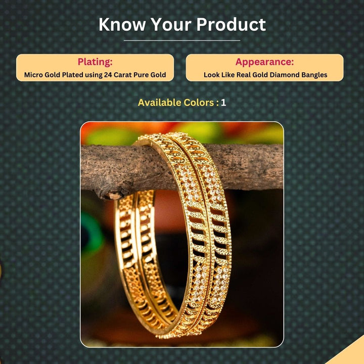Micro Gold Plated Bangles Measurement Image - Sasitrends