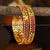 Traditional One Gram Leaf and Round Ruby AD Stone Bangles Sasitrends Online Shopping