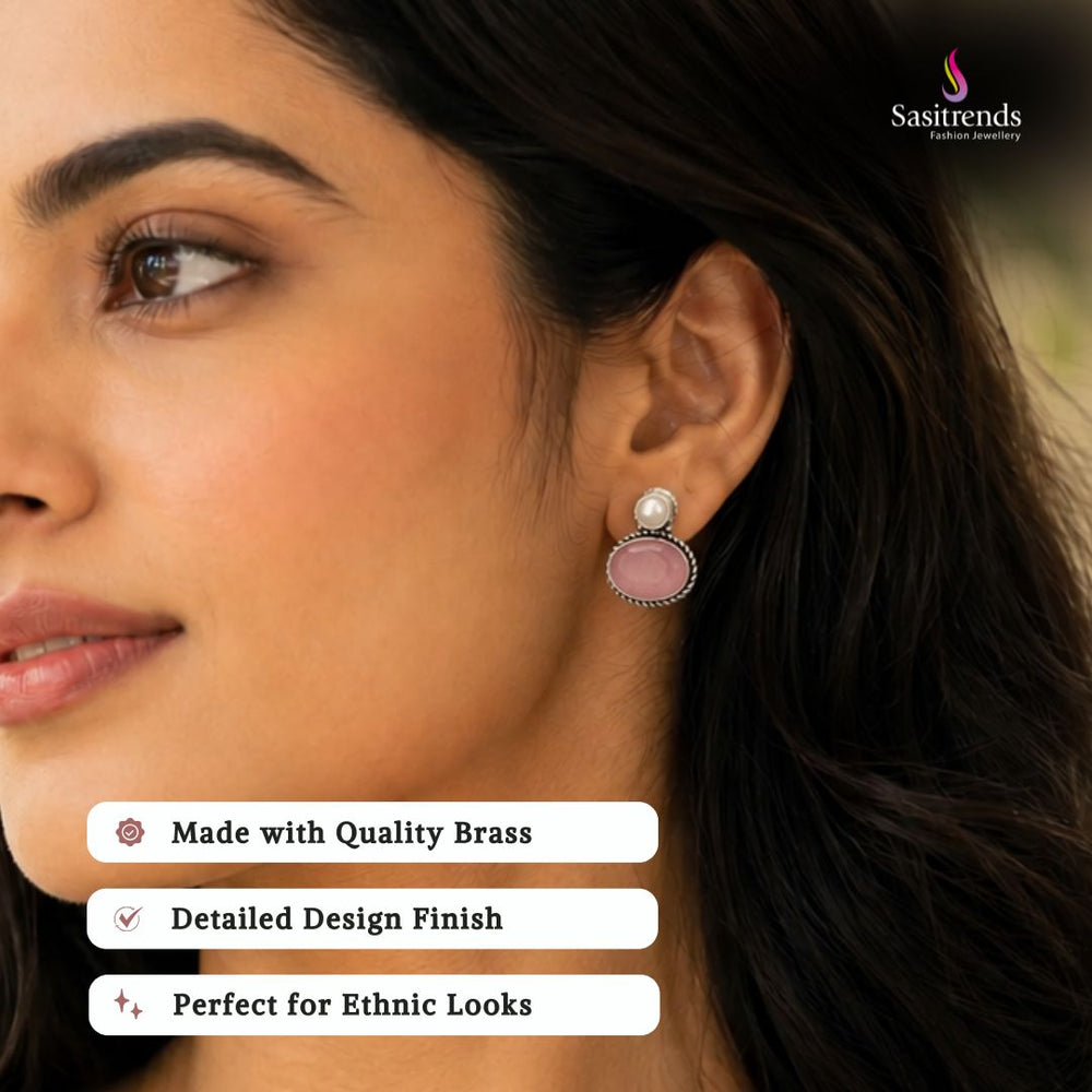 Oxidized Earrings Model image - Sasitrends