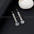 Latest Round Stone Five Pearl Oxidised German Silver Earrings