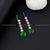 New Round Stone Pearl Traditional Oxidised German Silver Earrings