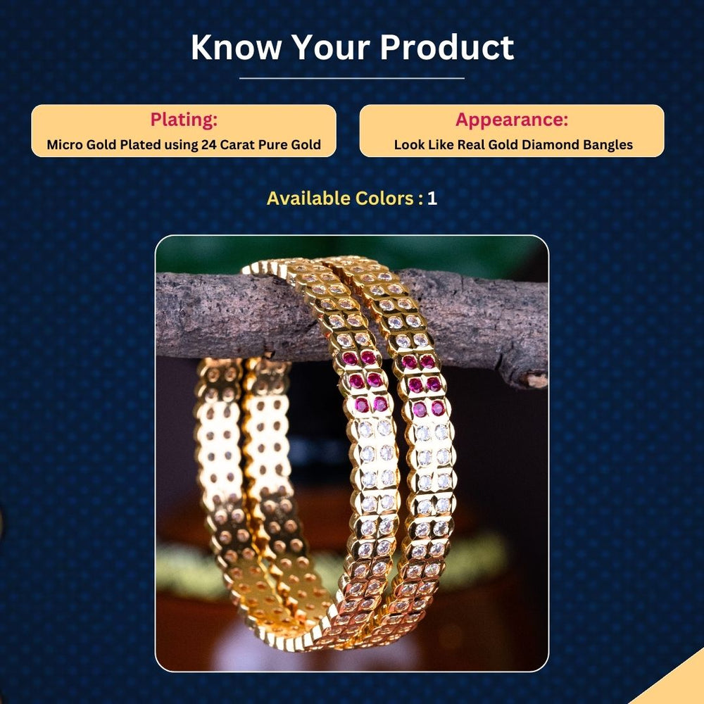 Micro Gold Plated Bangles Measurement Image - Sasitrends