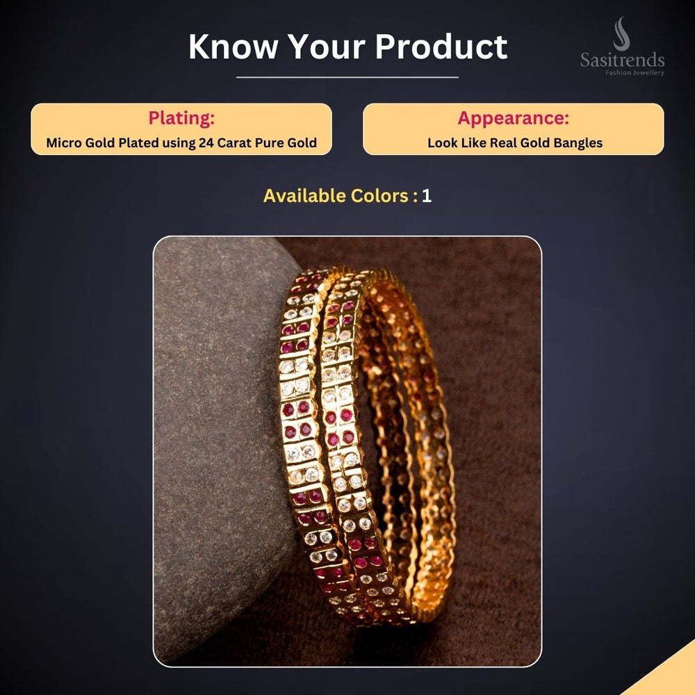 Micro Gold Plated Bangles Measurement Image - Sasitrends