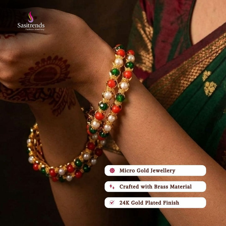 Guaranteed Micro gold plated bangles model image - Sasitrends 