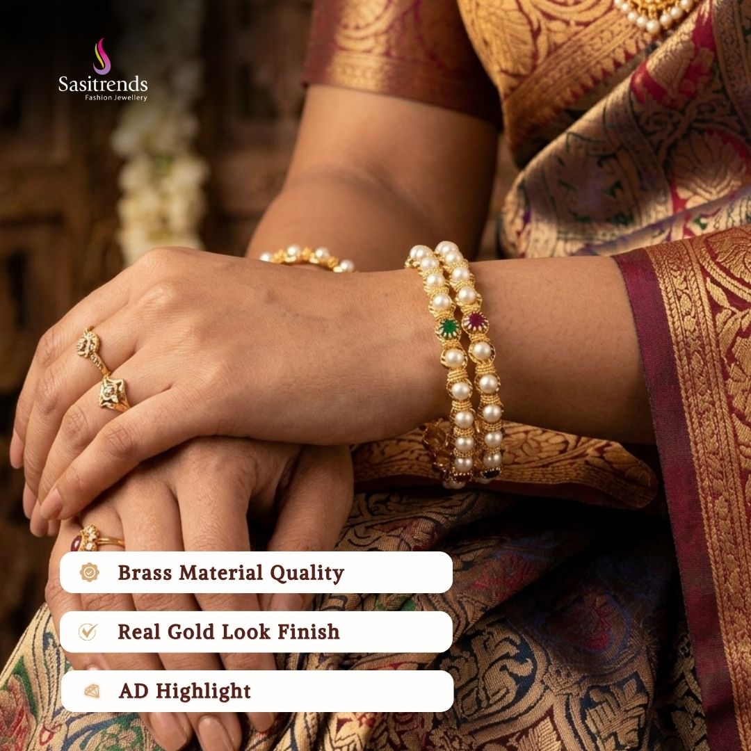 Micro gold plated bangle model image - sasitrends