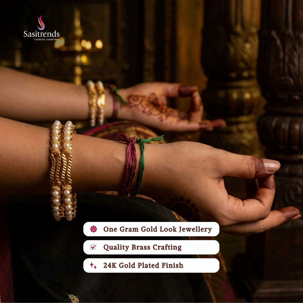 Guaranteed Micro gold plated bangles model image - Sasitrends
